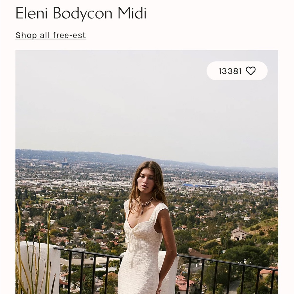 Free People Cream Textured Midi Dress - Picture 2 of 4